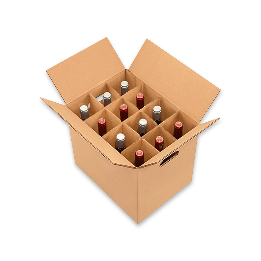 Caja de producto vinícola